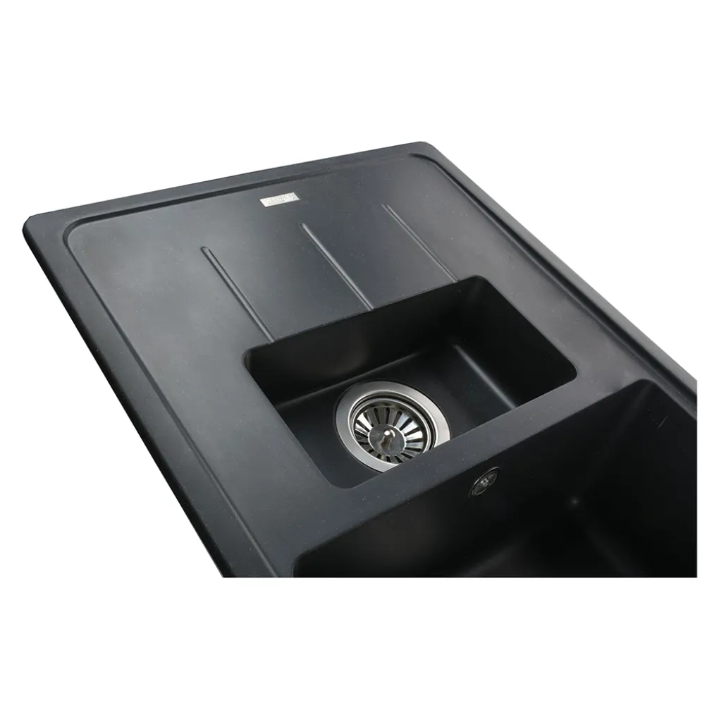 Гранітна мийка Globus Lux IZEO 780x500-А0002, чорний- Фото 3